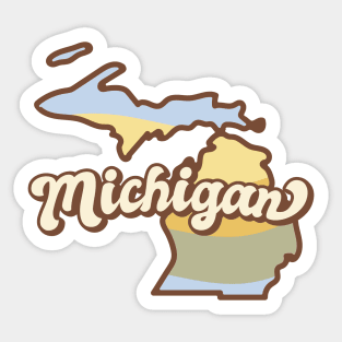 Michigan Retro Sticker